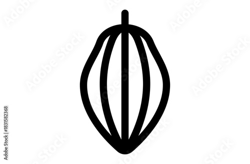 Cacao Bean Icon for Valentine’s Day – Cocoa Ingredient Illustration