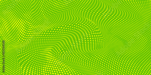Dots halftone yellow green color pattern gradient texture background. Green dots background