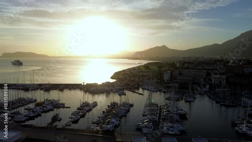 Palermo Harbour at Sunset in the Morning