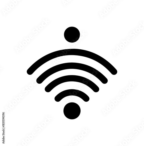 Modern wireless signal icon for seamless connectivity and technology solutions