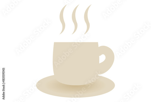 Cute Simple Coffee Cup Vector Illustration