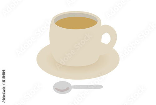 Cute Simple Coffee Cup Vector Illustration