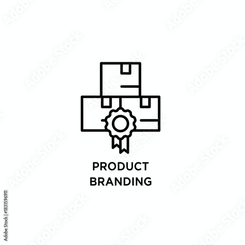 Product Branding Icon Representing Quality, Packaging, and Identity for Business Success