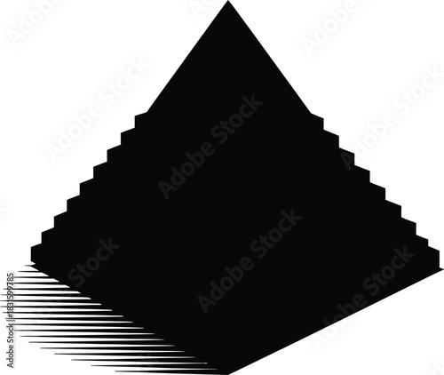 Stepped pyramid abstract graphic design