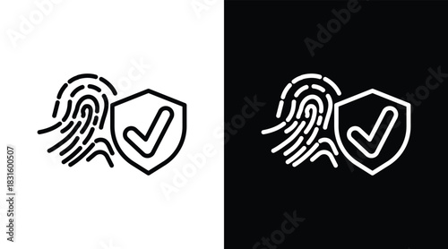 authenticity Two-tone version in black and white background