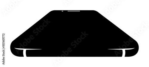 Sleek modern smartphone silhouette for app design and digital marketing needs