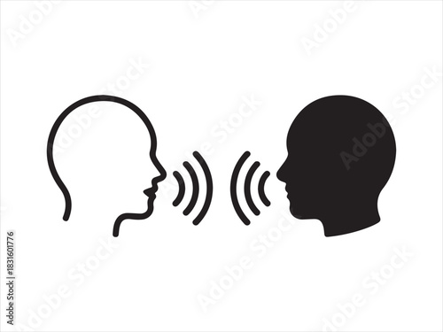 Communication Speaking Icon | Dialogue Conversation Symbol