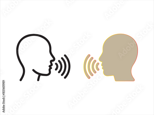 Communication Speaking Icon | Dialogue Conversation Symbol