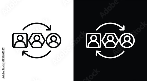 inclusion Two-tone version in black and white background