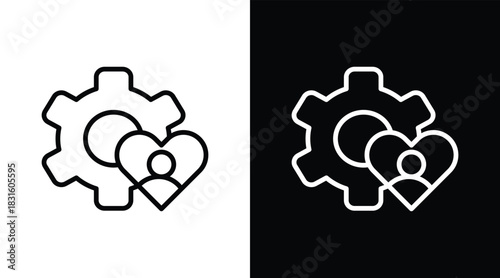 loyalty Two-tone version in black and white background