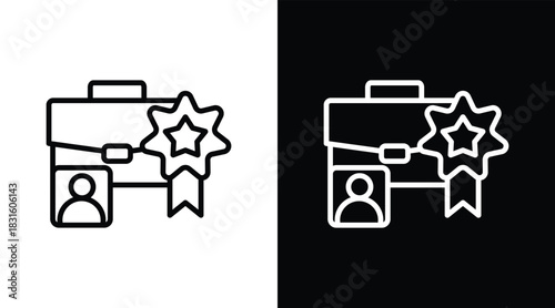 professionalism Two-tone version in black and white background