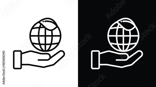 responsibility Two-tone version in black and white background