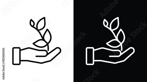 stewardship Two-tone version in black and white background