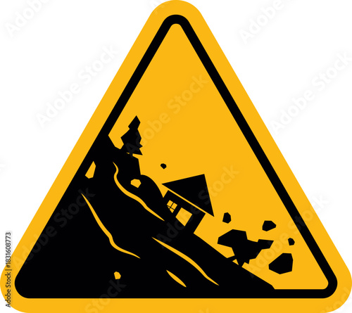 Warning Sign Icon Symbol Landslide