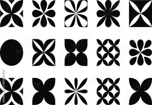 Abstract shape vector element set