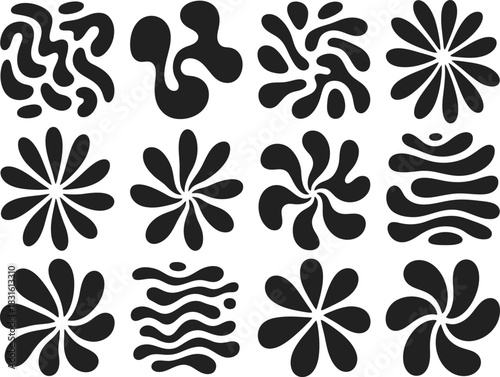 Abstract organic shapes set