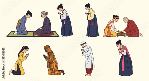 Traditional Korean bowing gestures and customs