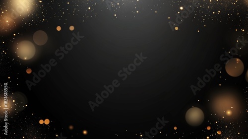 Charming golden bokeh light effect perfect for luxurious party themes and celebrations