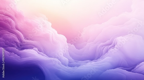 Gentle colorful haze blend with plush swirls in shades of pink and purple creating an enchanting visual scene