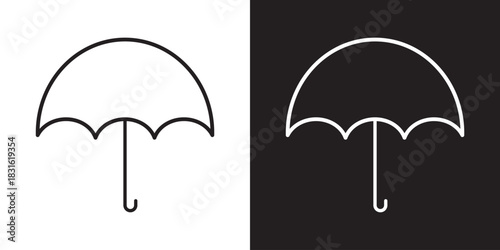 umbrella icon. protection parasol vector symbol. vector illustration.