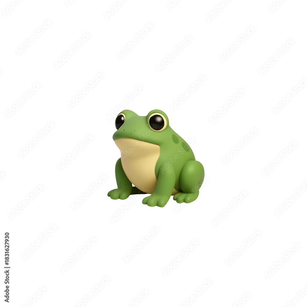 Fototapeta premium Simple Minimalist Frog Graphic Design Element