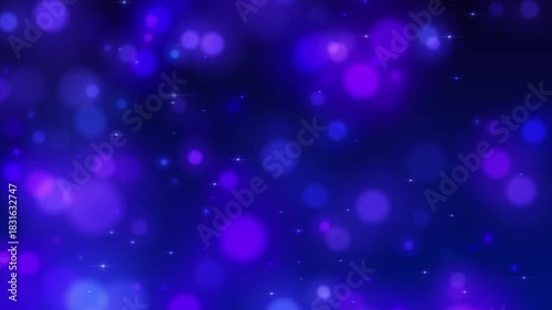 Dynamic Blue Bokeh Video: Shimmering, Festive, Luminous Backgrounds
