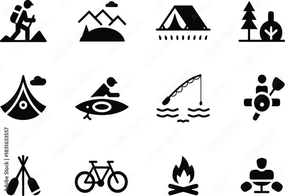 Obraz premium Outdoor activity icons