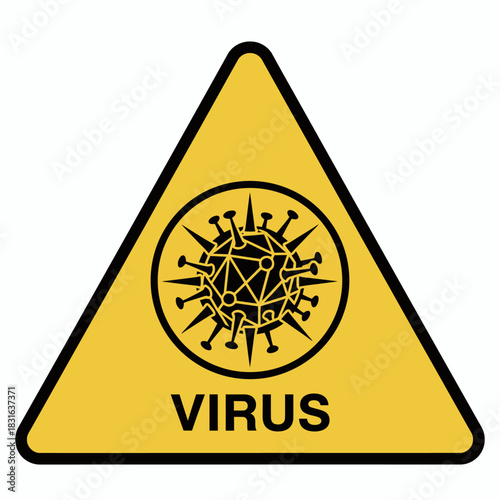 Virus Biohazard Warning Sign