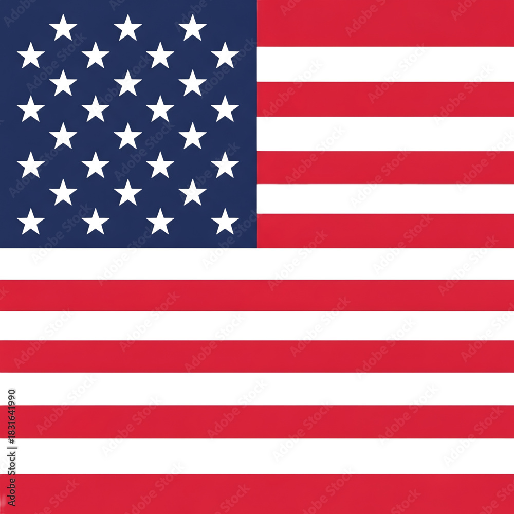 Fototapeta premium Altered american flag with black and red stripes and black stars on blue