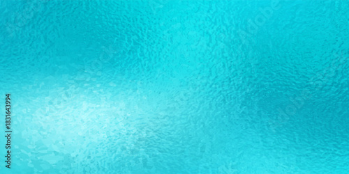 Soft Blue turquoise foil glass texture background. Abstract gradient bright light reflection and shiny rough texture surface. Glass effect background