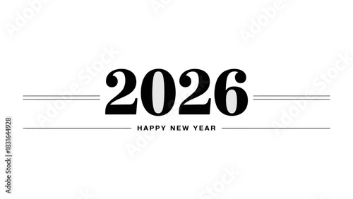 New Year's Greetings 2026: A minimalist design celebrating the dawn of the year 2026, conveying warm wishes.