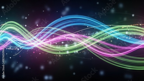 Vibrant Glowing Energy Lines Abstract Background Design