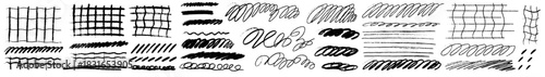 Creative underline and grid set combining crayon strokes and crayon grain over balanced grid layout, animated with messy scrawl accents and light scrawl curves.