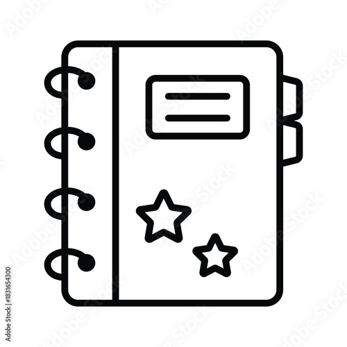 Take your hands on this trendy outline icon of notebook, premium vector