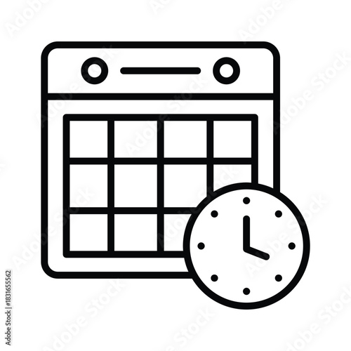 Take your hands on this amazing outline icon of timetable
