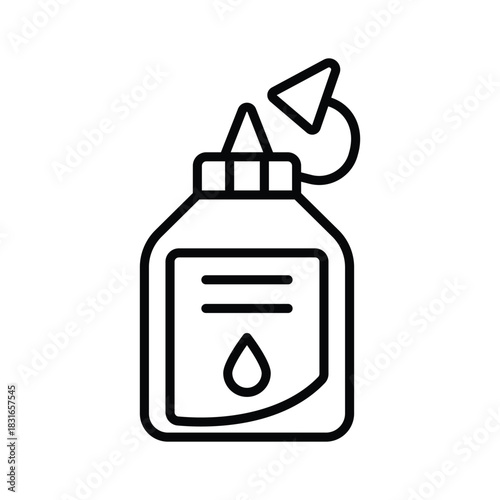 Check this amazing outline icon of glue bottle, premium vector
