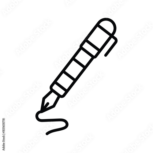 An elegant fountain pen representing writing, note taking, and study work