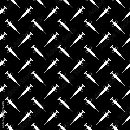 Biopsy device seamless pattern isolated on black background