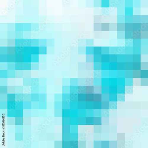 Blooming pixel template. Blue pixel background. Vector illustration for your graphic design. Vector illustration for your graphic design. eps 10