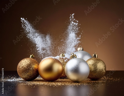 christmas decoration on a red background