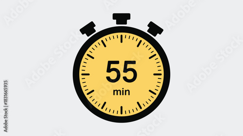 Stopwatch icon displaying 55 minutes