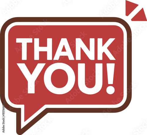 Thank you speech bubble