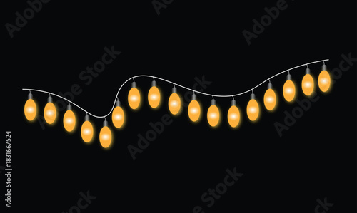 Festive Glowing Bulbs Garland for Decorative Illuminations