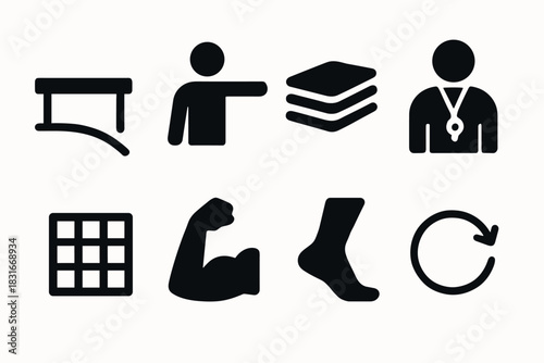 Minimalist vector icons set for social media and web design