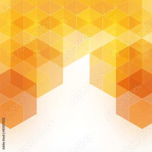 Abstract vector background. Geometric image. polygonal style. Yellow hexagon. eps 10