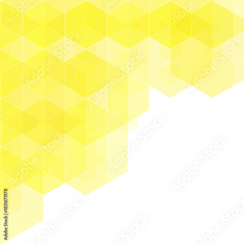 Geometric image. Abstract vector background. Colored background. Yellow Hexagons. eps 10