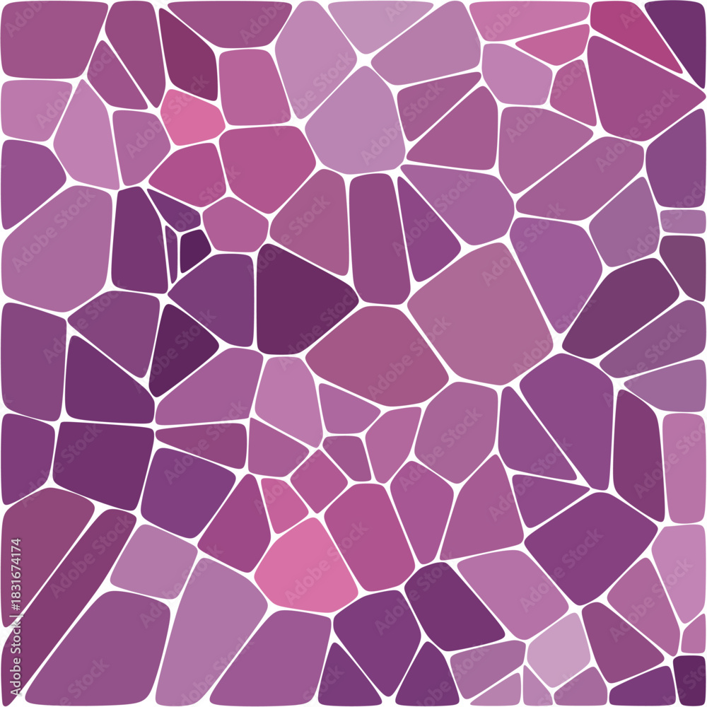 Fototapeta premium Stone plate paving pattern. Abstract geometric colorful shapes ornament vector texture. Color Pebbles. eps 10