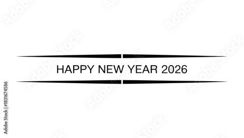 New Year 2026: Elegant text elegantly proclaims Happy New Year 2026, a moment of fresh beginnings and resolutions for the upcoming year.