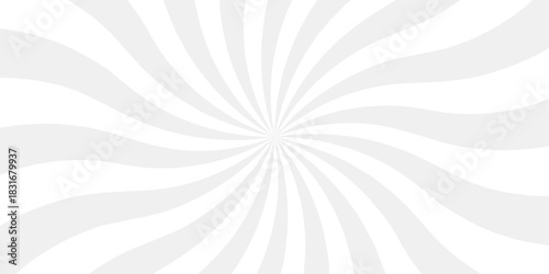 sunburst pattern white and gray design. Vintage sunrays illustration swirl line. sun beam vector banner design pop art comic burst gradient concept pattern.	