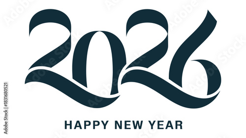 New Year 2026: A stylish design proclaims Happy New Year, ushering in the hope and aspirations of the upcoming year, a beacon of freshness.